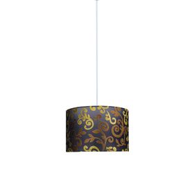 Minimal E-Ticaret Viscose 30x30x21 Spiral Siyah Exclusive Kumaş Avize