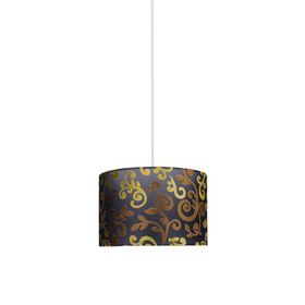 Minimal E-Ticaret Viscose 35x35x21 Spiral Siyah Exclusive Kumaş Avize