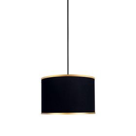 Minimal E-Ticaret Viscose 40x40x21 Siyah Elektrik Kablolu Kumaş Avize