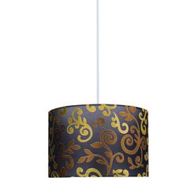 Minimal E-Ticaret Viscose 40x40x21 Spiral Siyah Exclusive Kumaş Avize