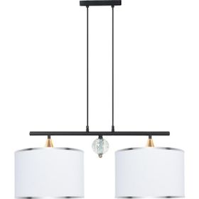 Minimal Lambent Line Crystal Plafonyer Kumaş Beyaz Avize