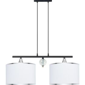 Minimal Lambent Line Crystal Plafonyer Kumaş Beyaz Avize