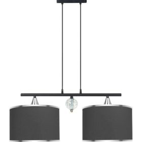 Minimal Lambent Line Crystal Plafonyer Kumaş Gri Avize