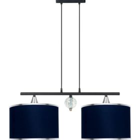 Minimal Lambent Line Crystal Plafonyer Kumaş Lacivert Avize