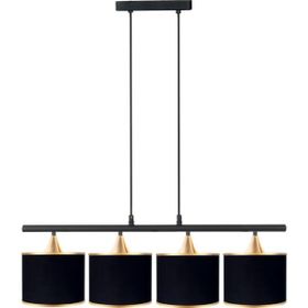 Minimal Lambent Line Maxi Plafonyer Kumaş Siyah Avize