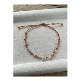 Minimal Pembe Kedi Gözü İp Halhal