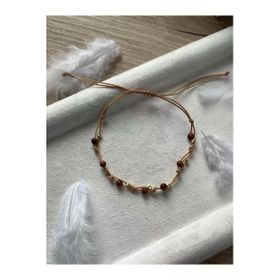 Minimal Yıldız Taşı El Yapımı Ayarlanabilir Halhal