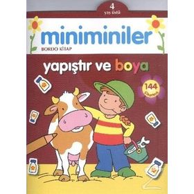 Miniminiler Bordo Kitap Yapıştır ve Boya - Parıltı Komisyon