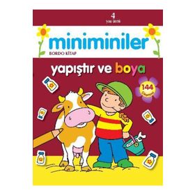 Miniminiler Bordo Kitap Yapıştır ve Boya - Parıltı Komisyon