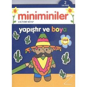Miniminiler Lacivert Kitap Yapıştır ve Boya - Ballon Media