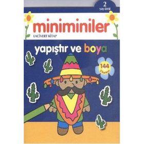 Miniminiler Lacivert Kitap Yapıştır ve Boya - Ballon Media