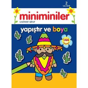 Miniminiler Lacivert Kitap Yapıştır ve Boya - Ballon Media