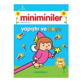 Miniminiler Mavi Kitap Yapıştır ve Boya - Parıltı Komisyon