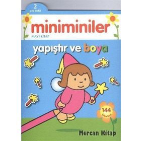 Miniminiler Mavi Kitap Yapıştır ve Boya - Parıltı Komisyon