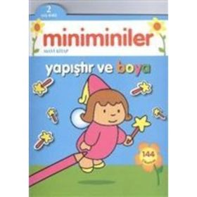 Miniminiler Mavi Kitap Yapıştır ve Boya - Parıltı Komisyon