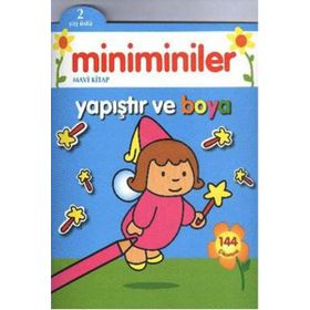 Miniminiler Mavi Kitap Yapıştır ve Boya - Parıltı Komisyon