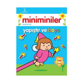 Miniminiler Mavi Kitap Yapıştır ve Boya - Parıltı Komisyon