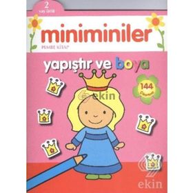 Miniminiler Pembe Kitap Yapıştır ve Boya - Parıltı Komisyon
