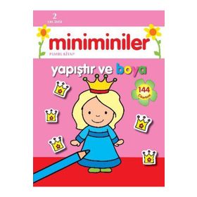 Miniminiler Pembe Kitap Yapıştır ve Boya - Parıltı Komisyon