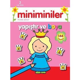 Miniminiler Pembe Kitap Yapıştır ve Boya - Parıltı Komisyon