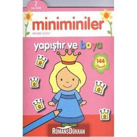 Miniminiler Pembe Kitap Yapıştır ve Boya - Parıltı Komisyon