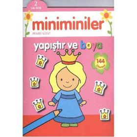 Miniminiler Pembe Kitap Yapıştır ve Boya - Parıltı Komisyon