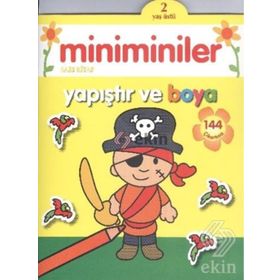 Miniminiler Sarı Kitap Yapıştır ve Boya - Parıltı Komisyon