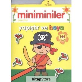 Miniminiler Sarı Kitap Yapıştır ve Boya - Parıltı Komisyon