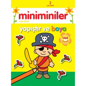 Miniminiler Sarı Kitap Yapıştır ve Boya - Parıltı Komisyon