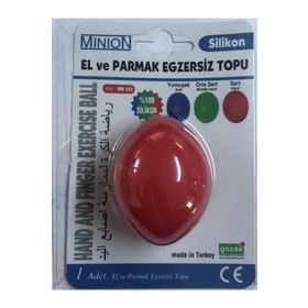 Minion Kırmızı Sert El ve Parmak Egzersiz Topu