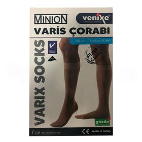 Minion Venixe CCL1 No: 1 Diz Altı Açık Burun Varis Çorabı