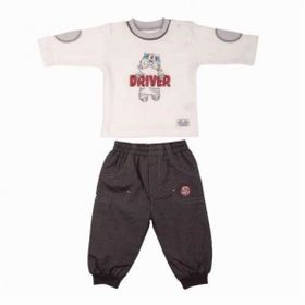 Minipan 1447 9-12 Ay Bebek Racing Ekose Pantolon Takım