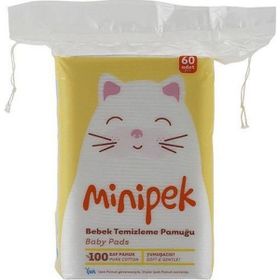 Minipek 6x60'lı Bebek Temizleme Pamuğu