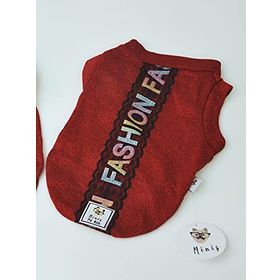 Minis Evcil Hayvanlar İçin M Bordo Fashion Şeritli Atlet