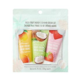 Miniso 20 gr 3'lü Taze Meyve Özlü Çilek-Mango Hindistan Cevizi Aromalı El Kremi Seti