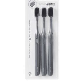Miniso 3 Aadet Binchotan Yumuşak Kıllı ve Geniş Başlı Diş Fırçaları