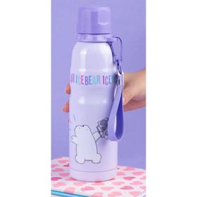 Miniso 600 ml Kutup Ayı We Bare Bears Lisanslı Tutma İpli Termos