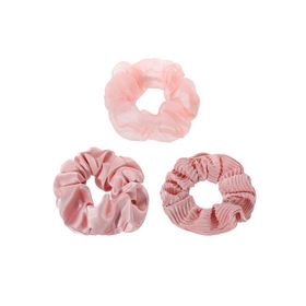 Miniso Büyük Kumaş 3 Parça -Pembe Saç Lastiği