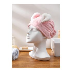 Miniso Mavi Pembe Tavşan Kulakları Saç Kurutma Havlusu