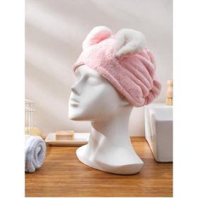 Miniso Mavi Pembe Tavşan Kulakları Saç Kurutma Havlusu