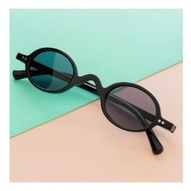 Miniso Retro Yuvarlak Çerçeve Siyah Güneş Gözlüğü
