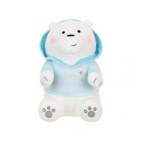 Miniso We Bare Bears Kapüşonlu Ice-Bear Peluş Oyuncak