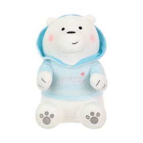 Miniso We Bare Bears Kapüşonlu Ice-Bear Peluş Oyuncak