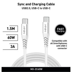 Minix MX-2C60W USB-C to USB-C 150 cm Beyaz Kablo