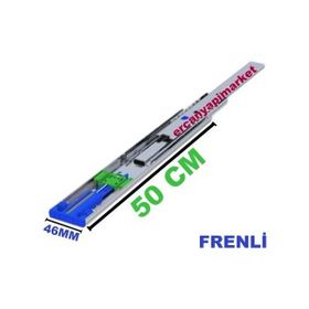 Minnes 46 mm Frenli Teleskopik Çekmece Rayı