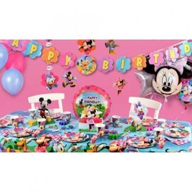 Minnie Mouse 24 Kişilik Parti Malzemeleri Seti Doğum Günü Süsleri