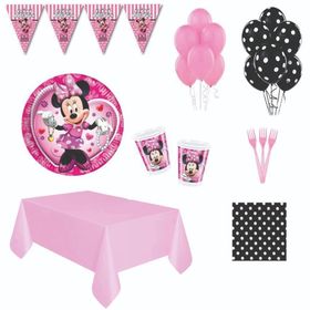 Minnie Mouse 8 Kişilik Parti Malzemeleri Seti Doğum Günü Süsleri