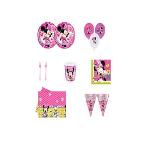 Minnie Mouse 8 Kişilik Parti Malzemeleri Seti Doğum Günü Süsleri