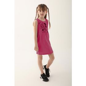 Minnie Mouse D4860-3 Fuşya Kız Çocuk Elbise