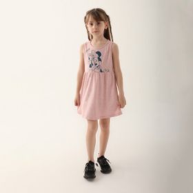 Minnie Mouse D4860-3 Pembe Melanj Kız Çocuk Elbise